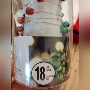 Ashland Christmas Crafting Lights - Red, Green and Silver LED Fairy Ligh Garland